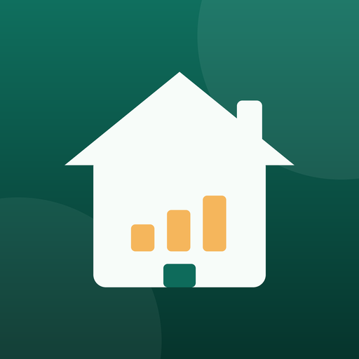 BC Mortgage Calculator app icon — a white house silhouette with an amber bar chart on a green background