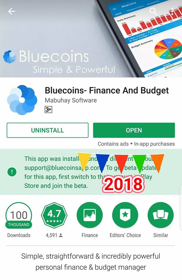 Bluecoins- Google’s Editor’s Choice 2018!