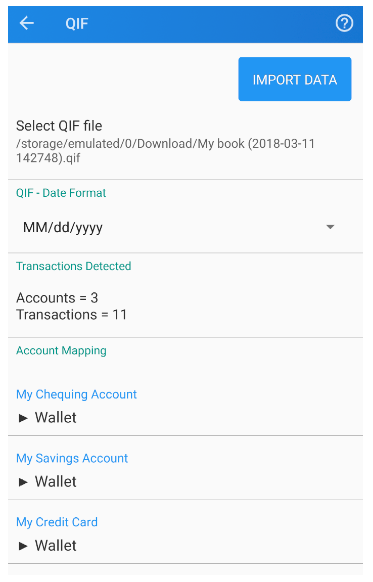 Importing QIF into Bluecoins